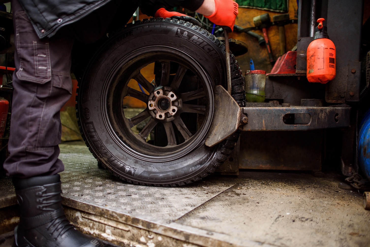 ремонт колеса!